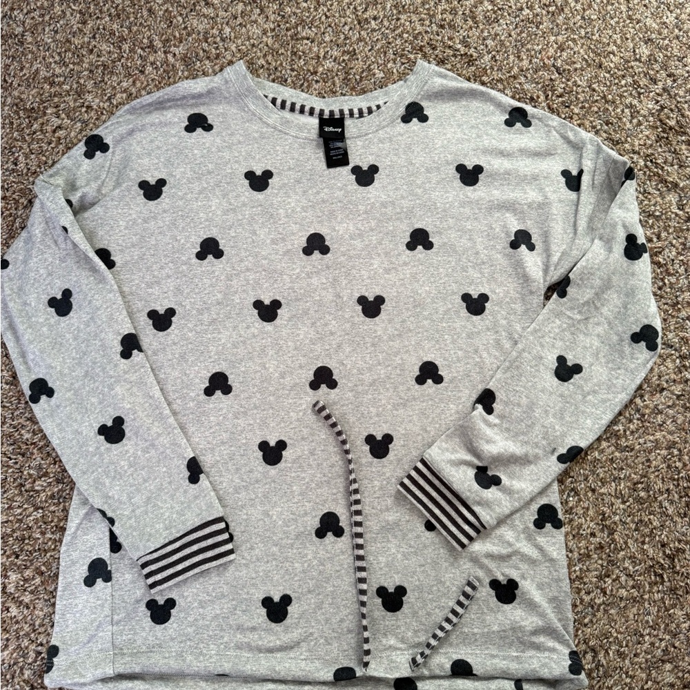 Disney Gray and Black Mickey Mouse Top